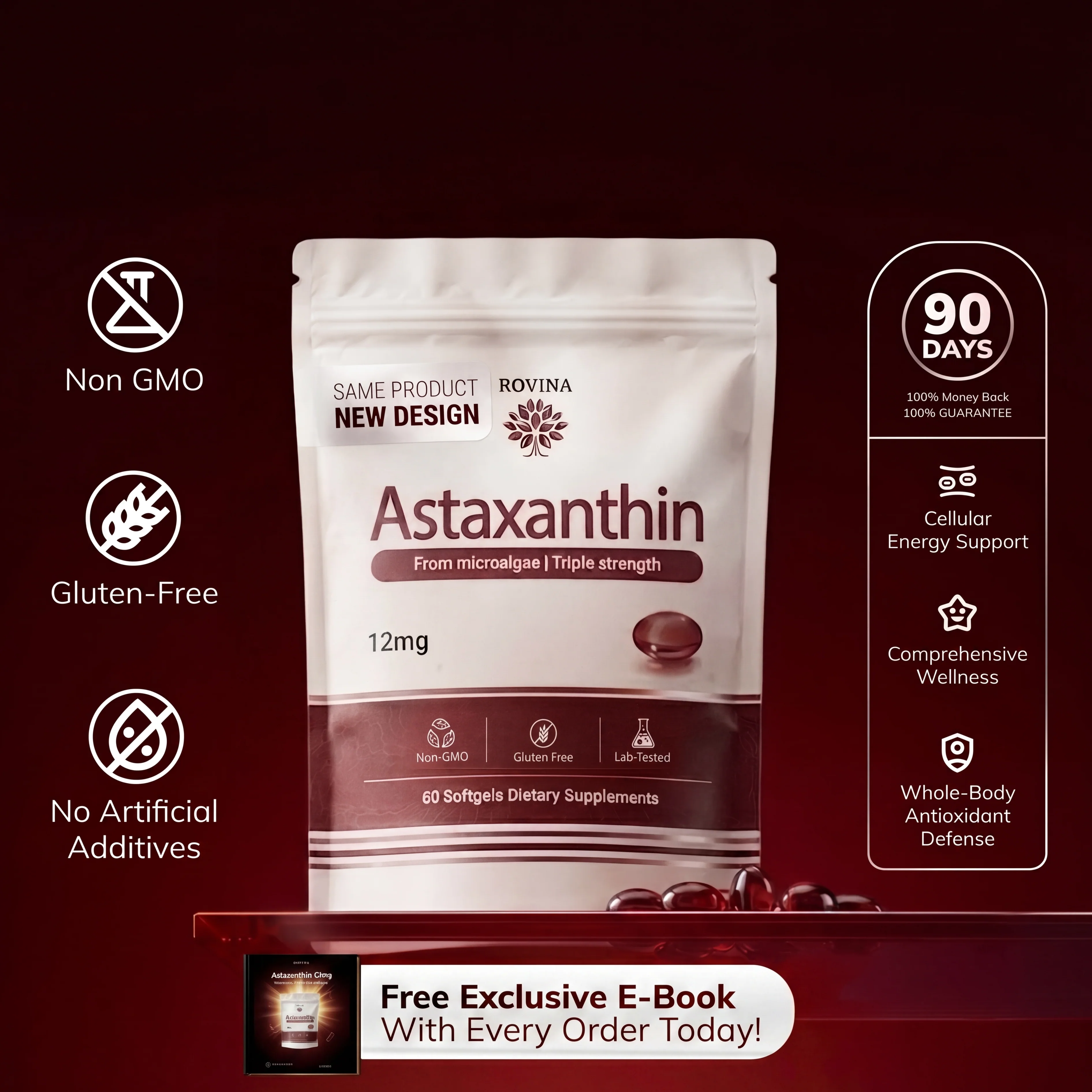 Rovina Astaxanthin | 12MG softgels